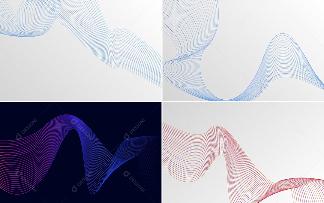 Coleção de conjunto de padrões geométricos de linhas mínimas Vetor EPS