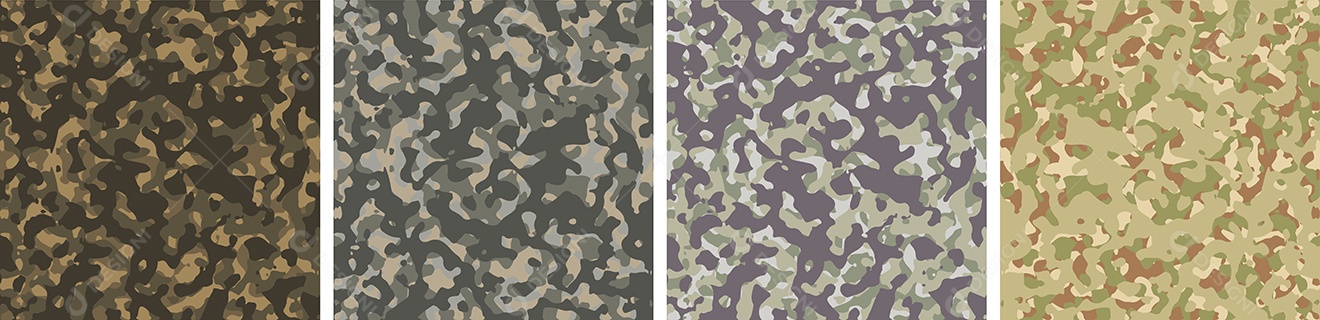 Padrão de Conjunto de fundo de Camuflagem Vetor EPS