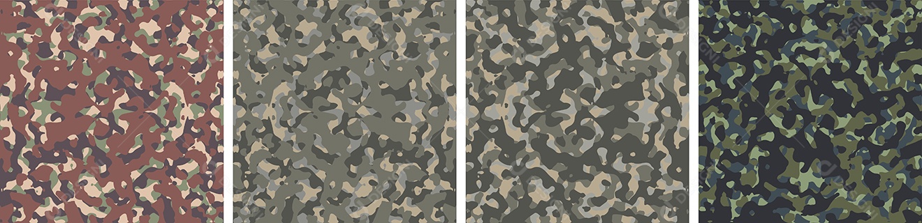 Pattern Camouflage Background Set Vector EPS