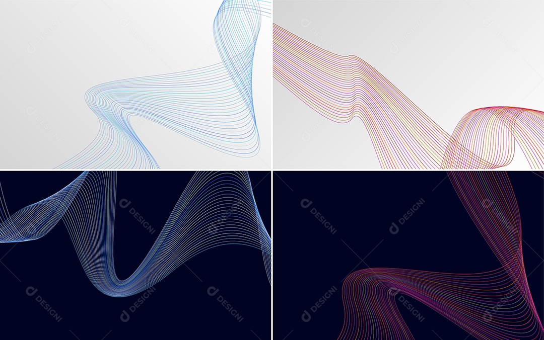 Coleção de conjunto de padrões geométricos de linhas mínimas Vetor EPS