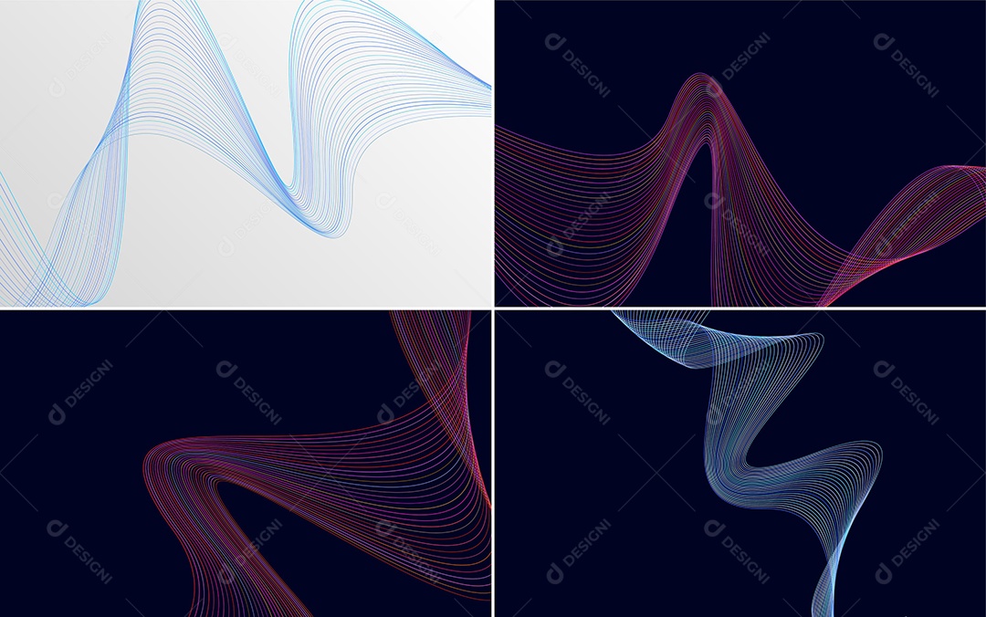 Coleção de conjunto de padrões geométricos de linhas mínimas Vetor EPS