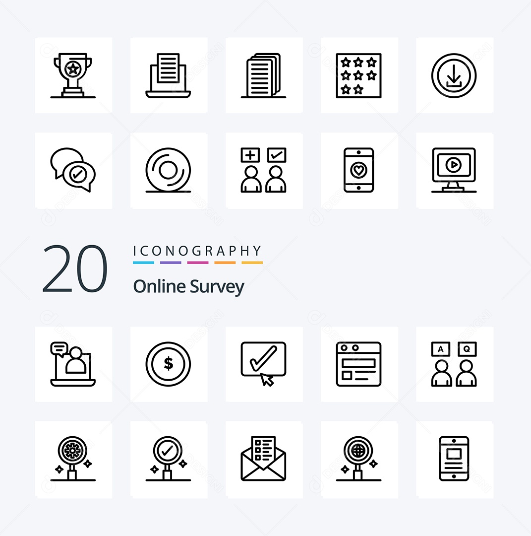 Pacote de ícones de Site Online Vetores EPS