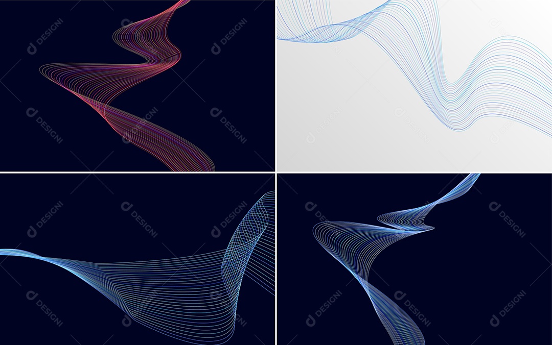 Coleção de conjunto de padrões geométricos de linhas mínimas Vetor EPS