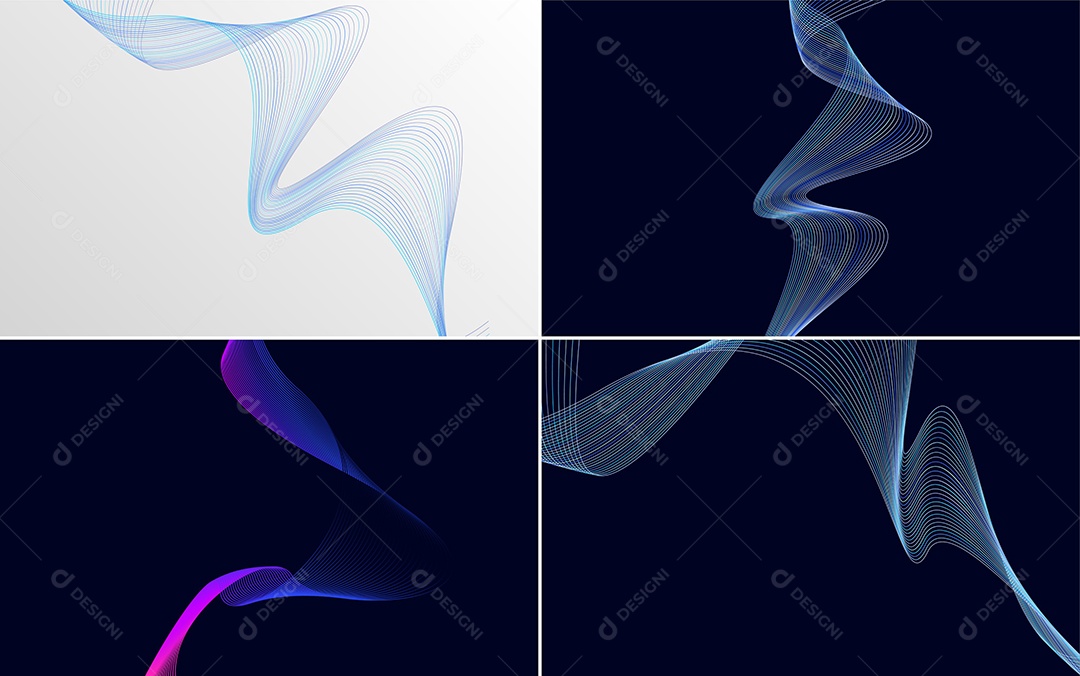Coleção de conjunto de padrões geométricos de linhas mínimas Vetor EPS