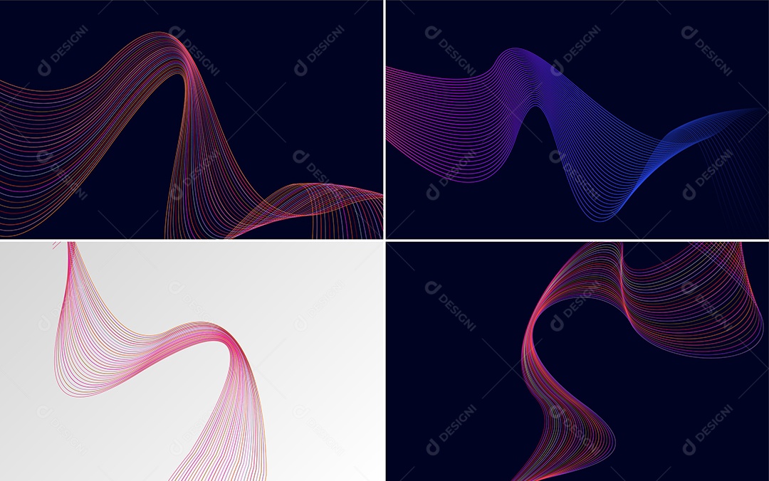 Coleção de conjunto de padrões geométricos de linhas mínimas Vetor EPS