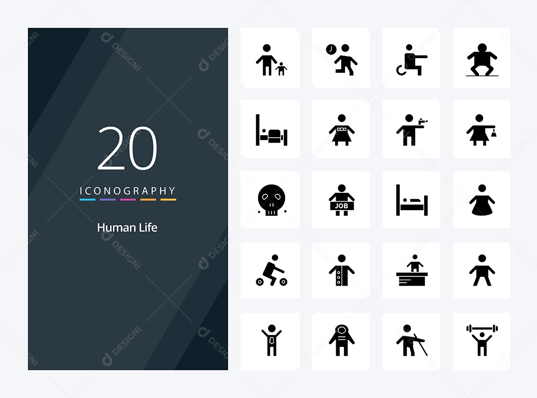 Pacote de ícones de Vida Humana Vetores EPS