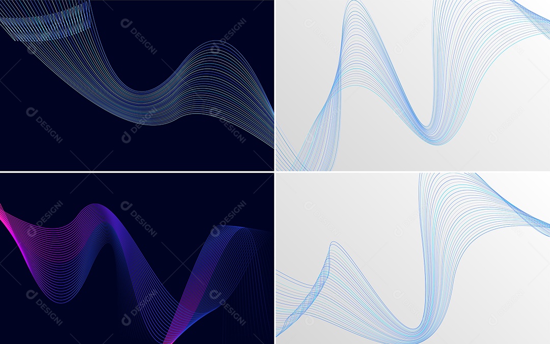 Coleção de conjunto de padrões geométricos de linhas mínimas Vetor EPS