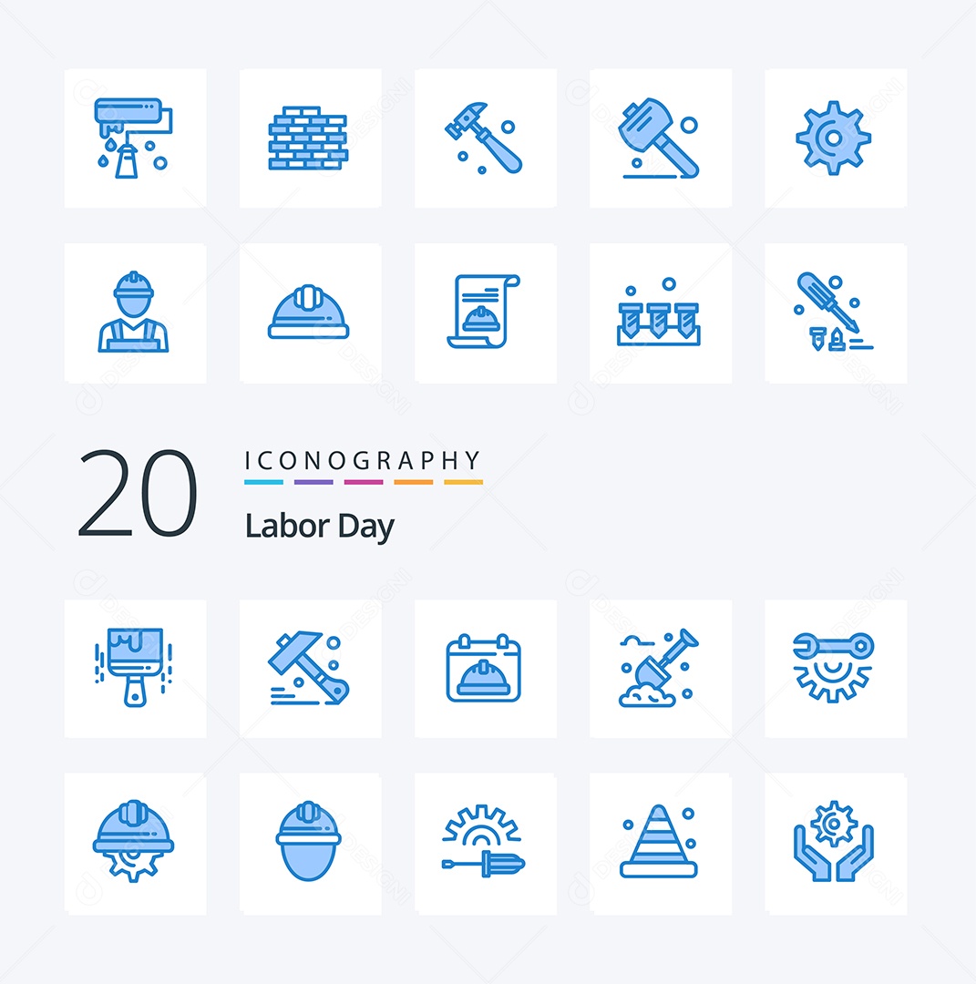 Pacote de ícones de Dia de Trabalho Vetores EPS