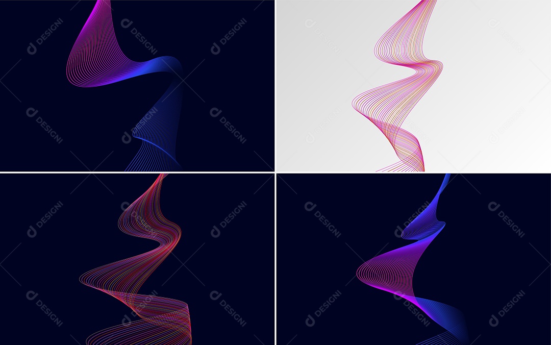Coleção de conjunto de padrões geométricos de linhas mínimas Vetor EPS