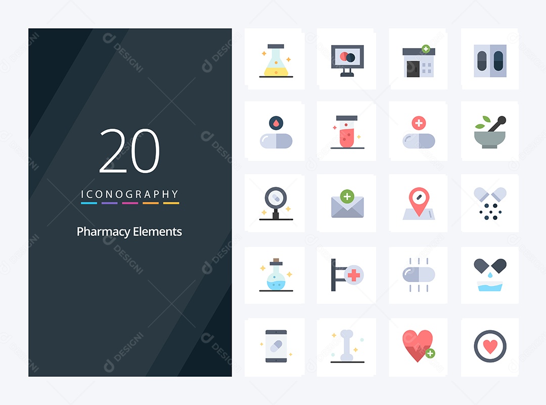 Pacote de ícones de Farmácia Vetores EPS
