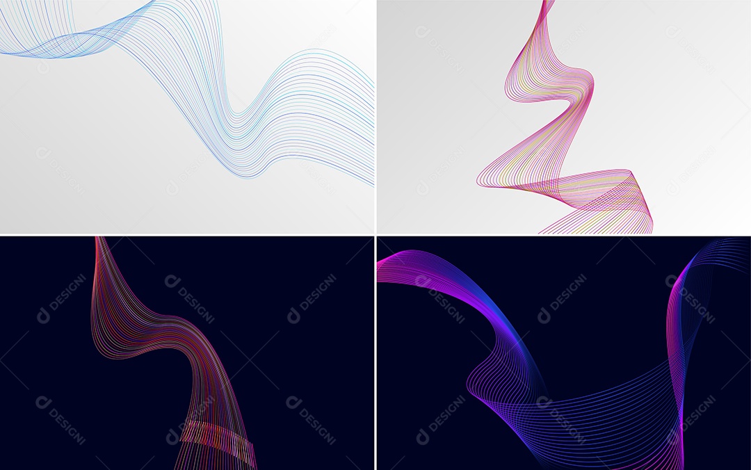 Coleção de conjunto de padrões geométricos de linhas mínimas Vetor EPS