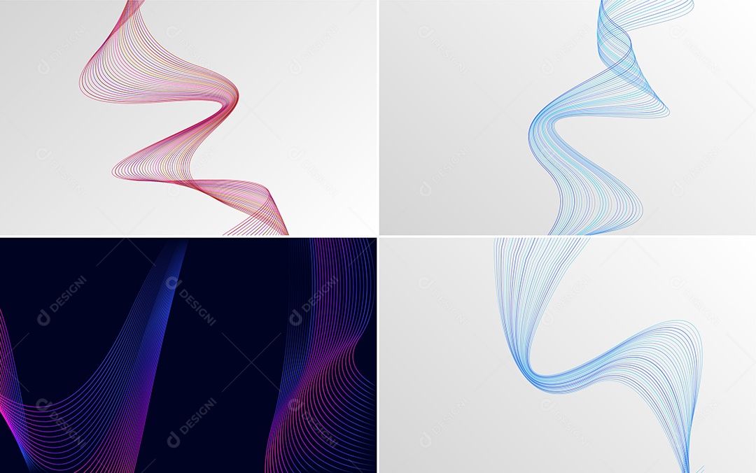 Coleção de conjunto de padrões geométricos de linhas mínimas Vetor EPS