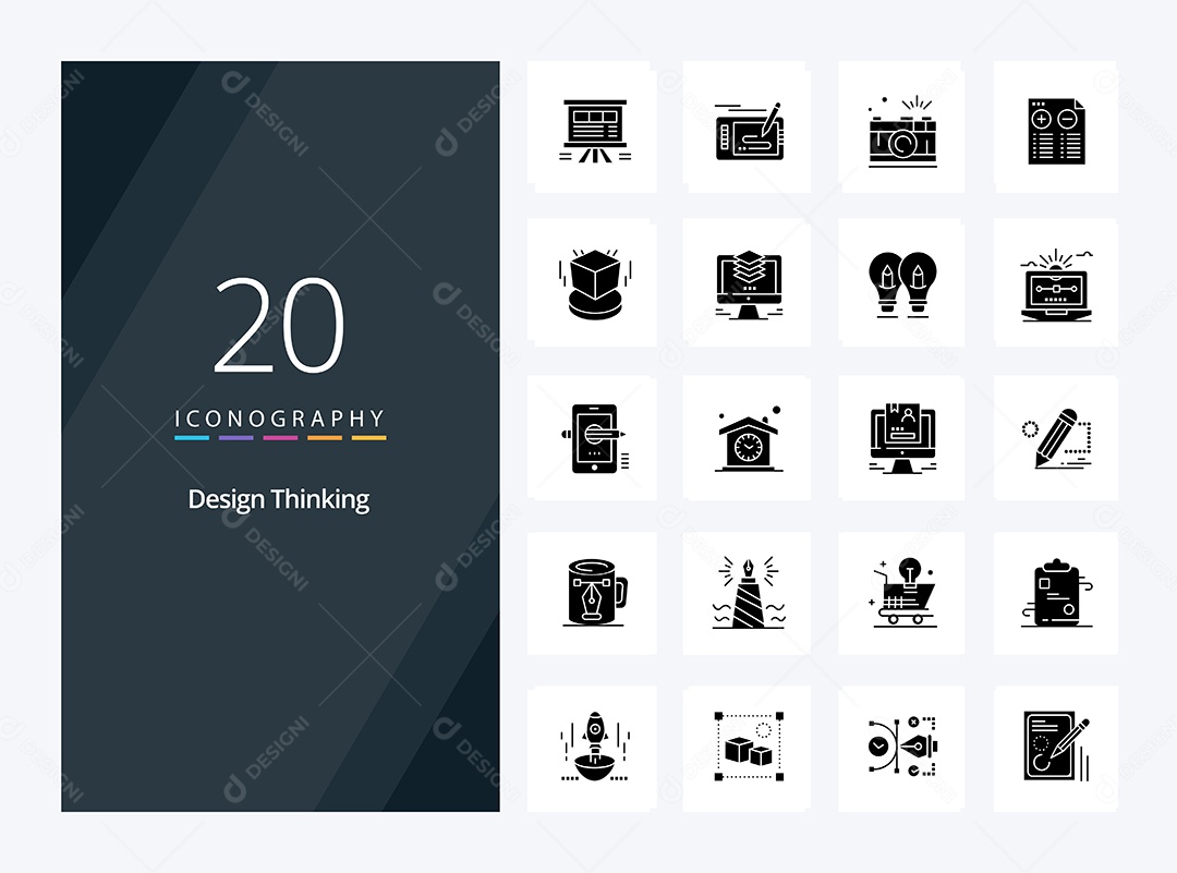 Pacote de ícones de Pensamento de Design Vetores EPS