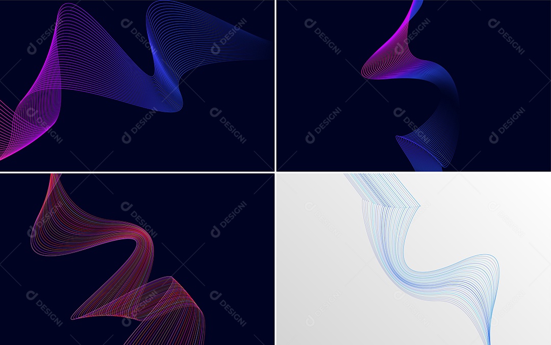 Coleção de conjunto de padrões geométricos de linhas mínimas Vetor EPS