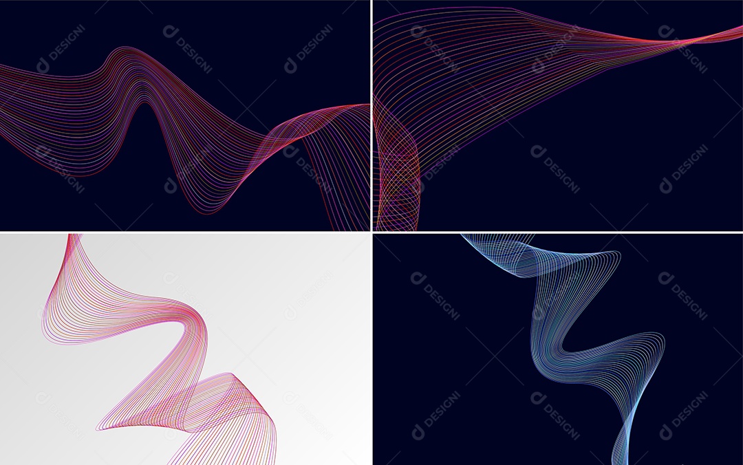Coleção de conjunto de padrões geométricos de linhas mínimas Vetor EPS