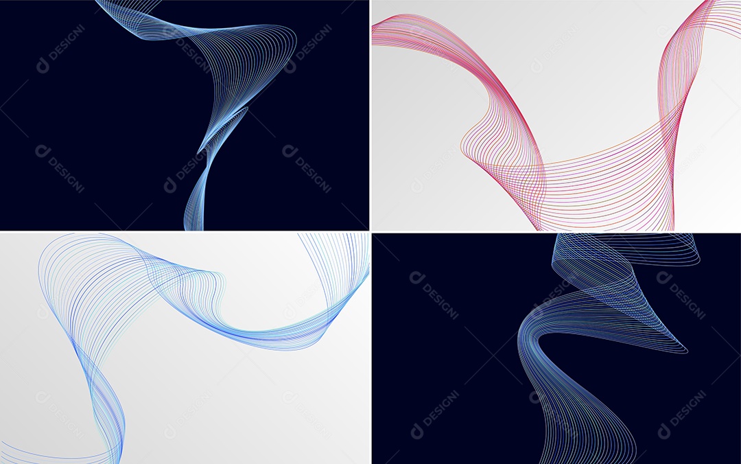 Coleção de conjunto de padrões geométricos de linhas mínimas Vetor EPS