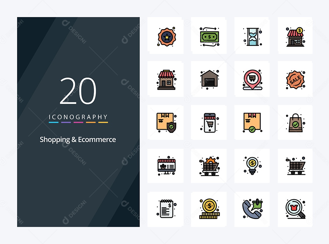 Pacote de ícones de Compras Vetores EPS