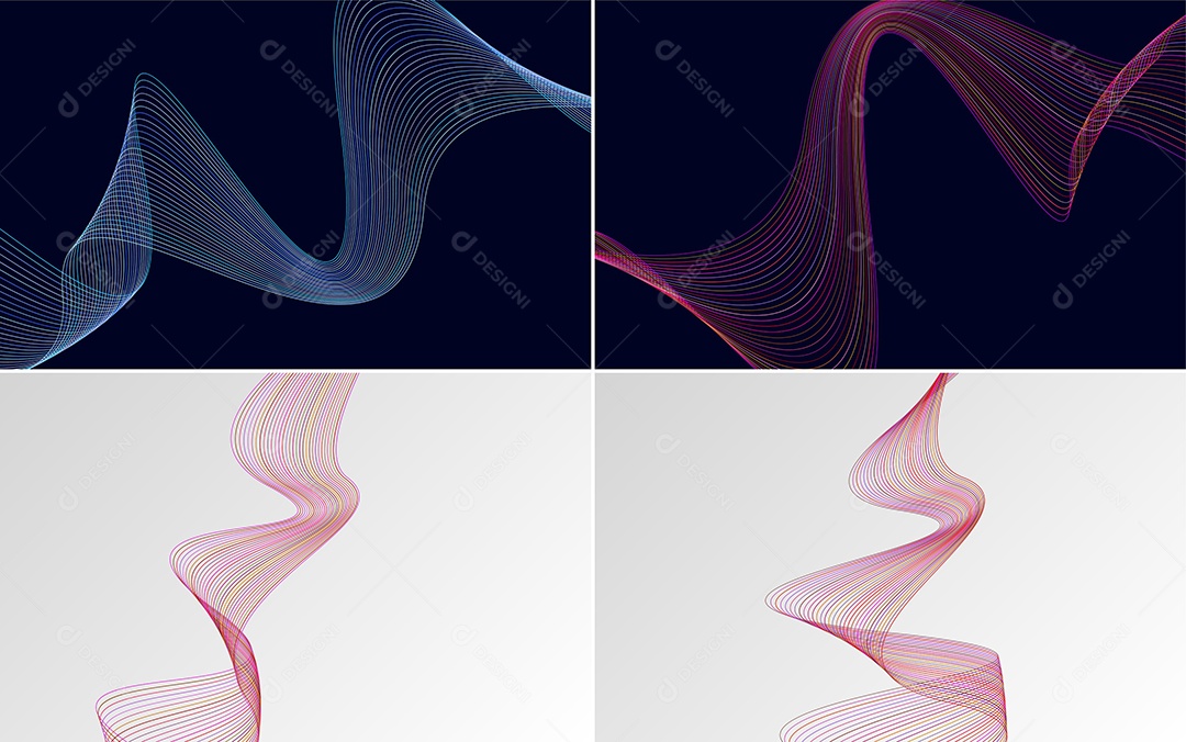 Coleção de conjunto de padrões geométricos de linhas mínimas Vetor EPS