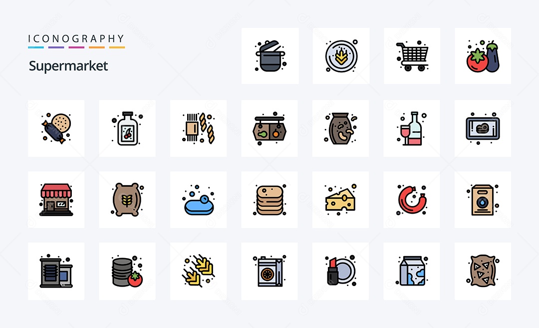 Pacote de ícones de Supermercado Vetores EPS