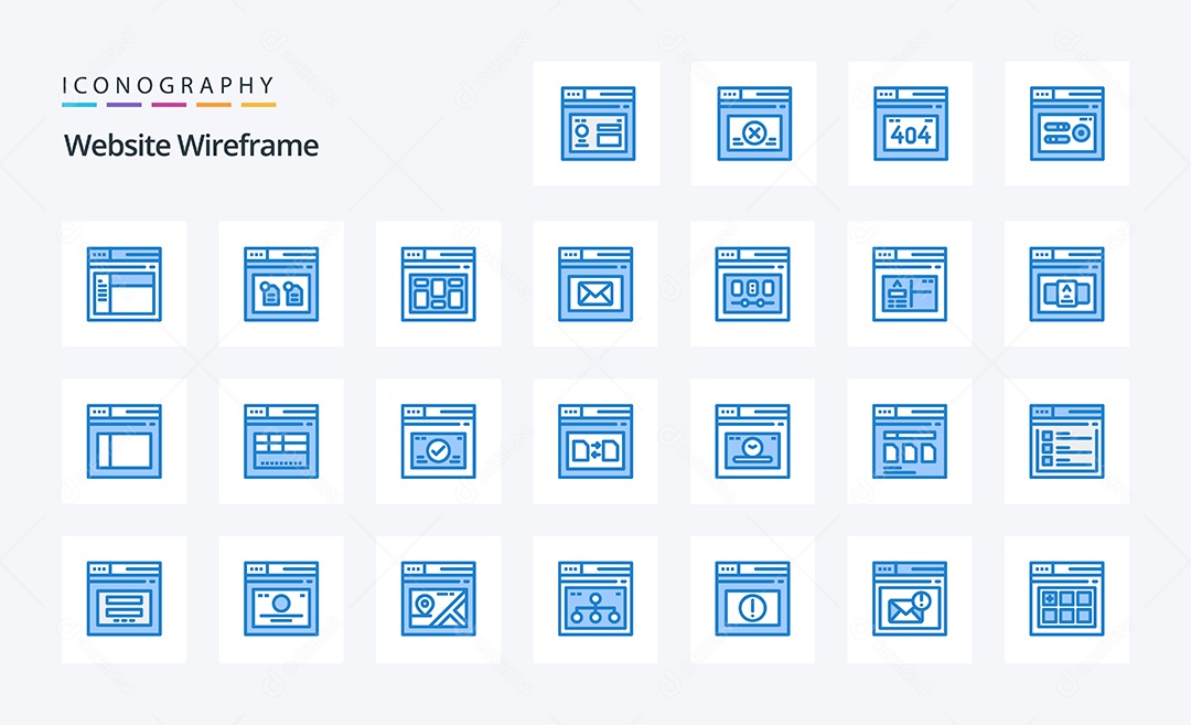 Pacote de ícones de Website Vetores EPS