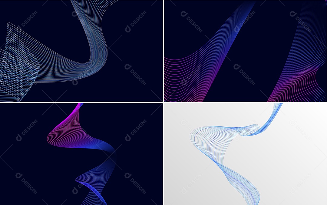 Coleção de conjunto de padrões geométricos de linhas mínimase Vetor EPS