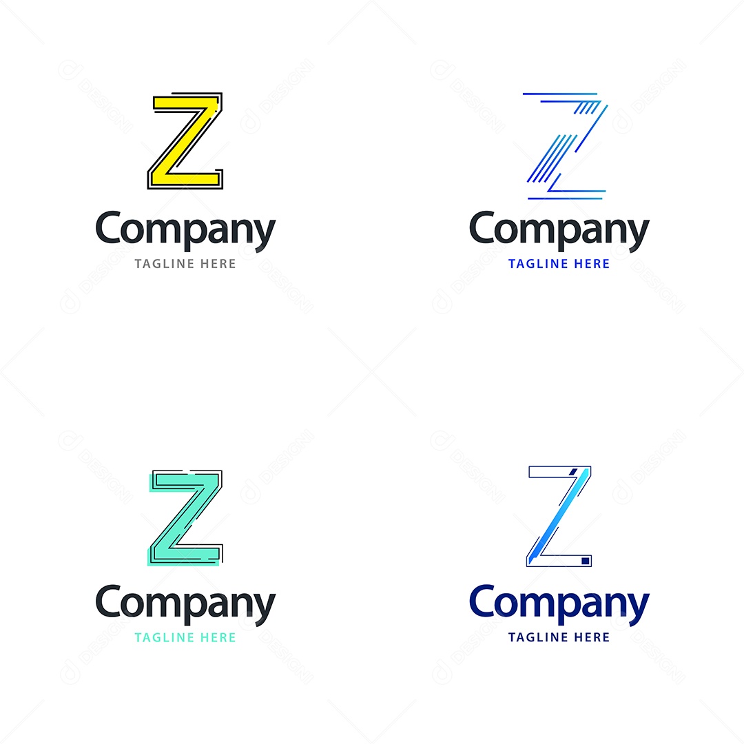Logo Z Personalizada Logotipos Modernos AI Editável