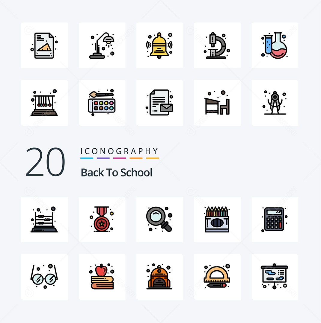 Pacote de ícones de Escola Vetores EPS