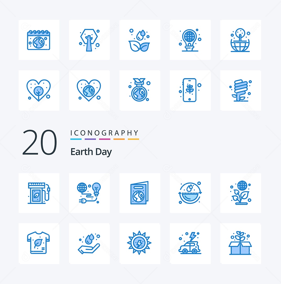 Pacote de ícones de Dia da Terra Vetores EPS