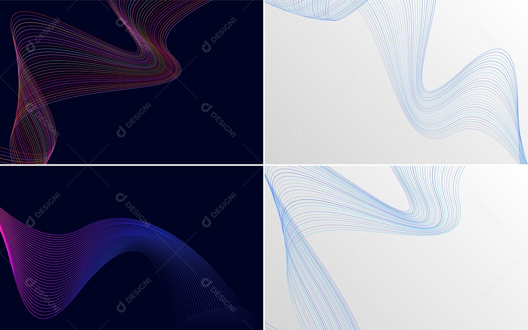 Coleção de conjunto de padrões geométricos de linhas mínimase Vetor EPS