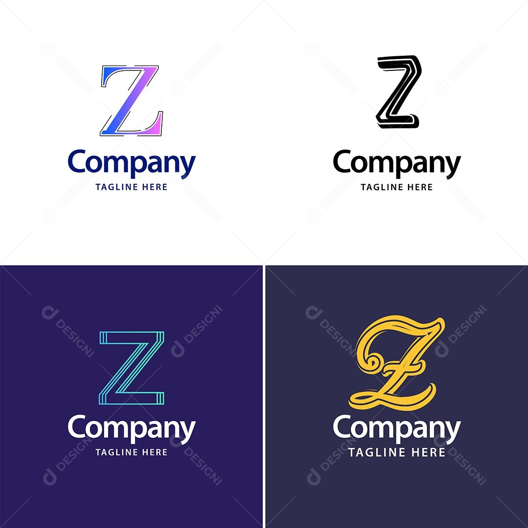 Logo Z Logotipos Modernos AI Editável