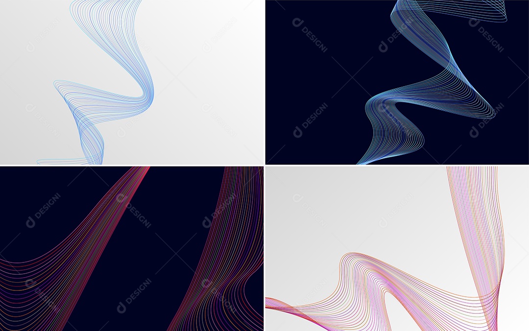 Coleção de conjunto de padrões geométricos de linhas mínimase Vetor EPS