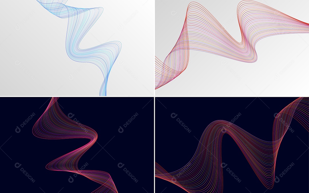 Coleção de conjunto de padrões geométricos de linhas mínimase Vetor EPS