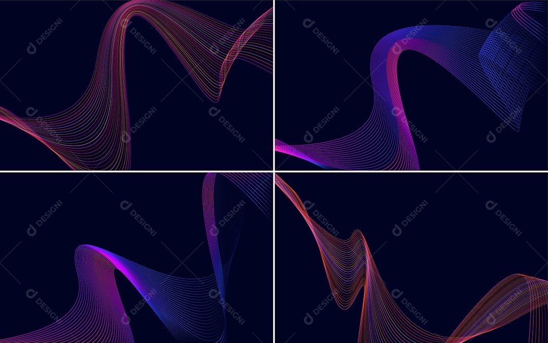 Coleção de conjunto de padrões geométricos de linhas mínimase Vetor EPS
