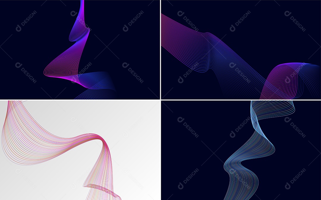 Coleção de conjunto de padrões geométricos de linhas mínimase Vetor EPS