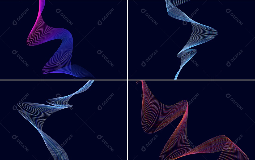 Coleção de conjunto de padrões geométricos de linhas mínimase Vetor EPS
