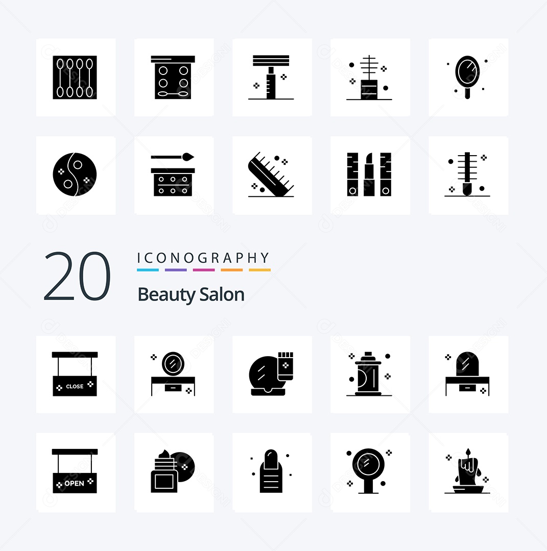 Pacote de ícones de salão de beleza Vetores EPS