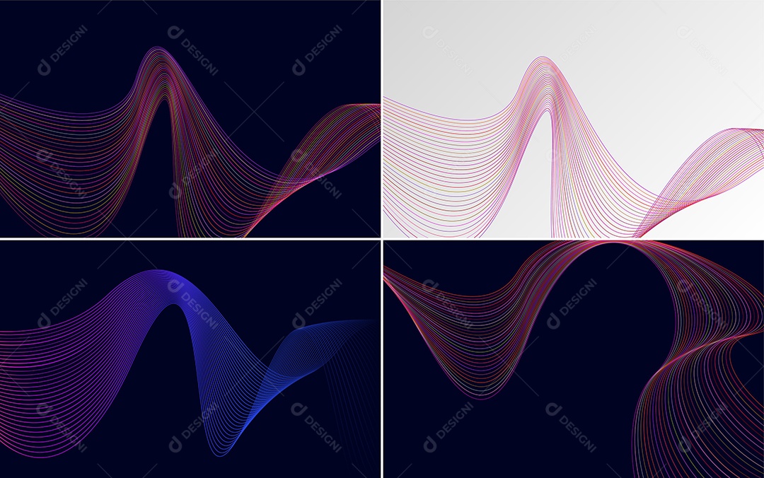 Coleção de conjunto de padrões geométricos de linhas mínimase Vetor EPS