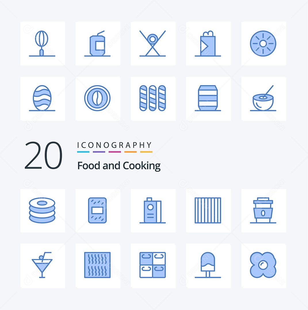 Pacote de ícones de Comida e Culinária Vetores EPS