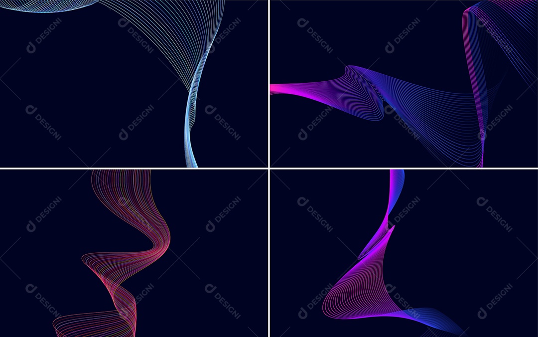 Coleção de conjunto de padrões geométricos de linhas mínimas Vetor EPS