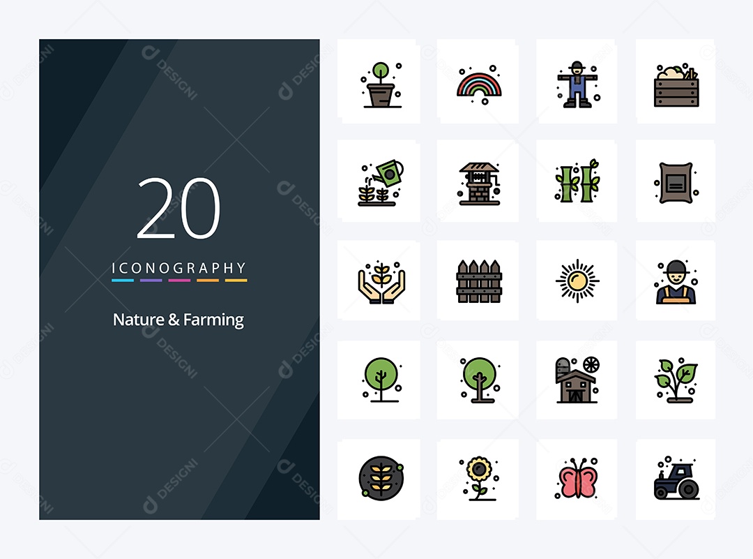 Pacote de ícones de Agricultura Natural Vetores EPS