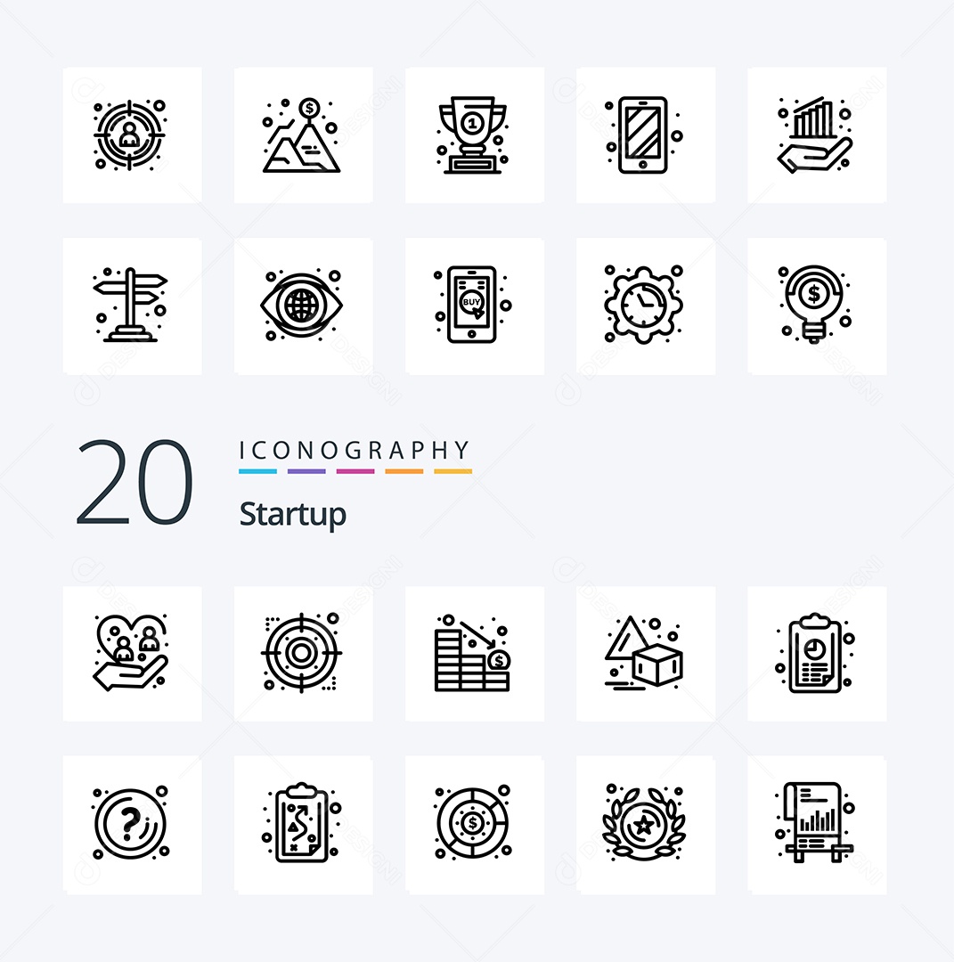 Pacote de ícones de cores planas Vetor EPS