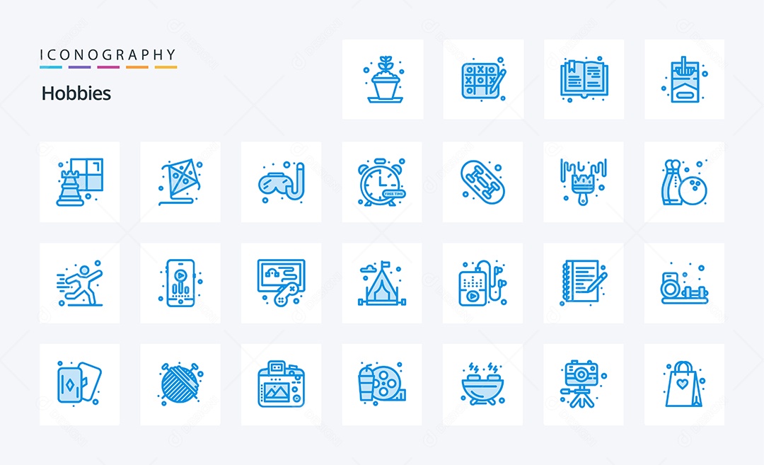 Pacote de ícones de Hobbies Vetores EPS