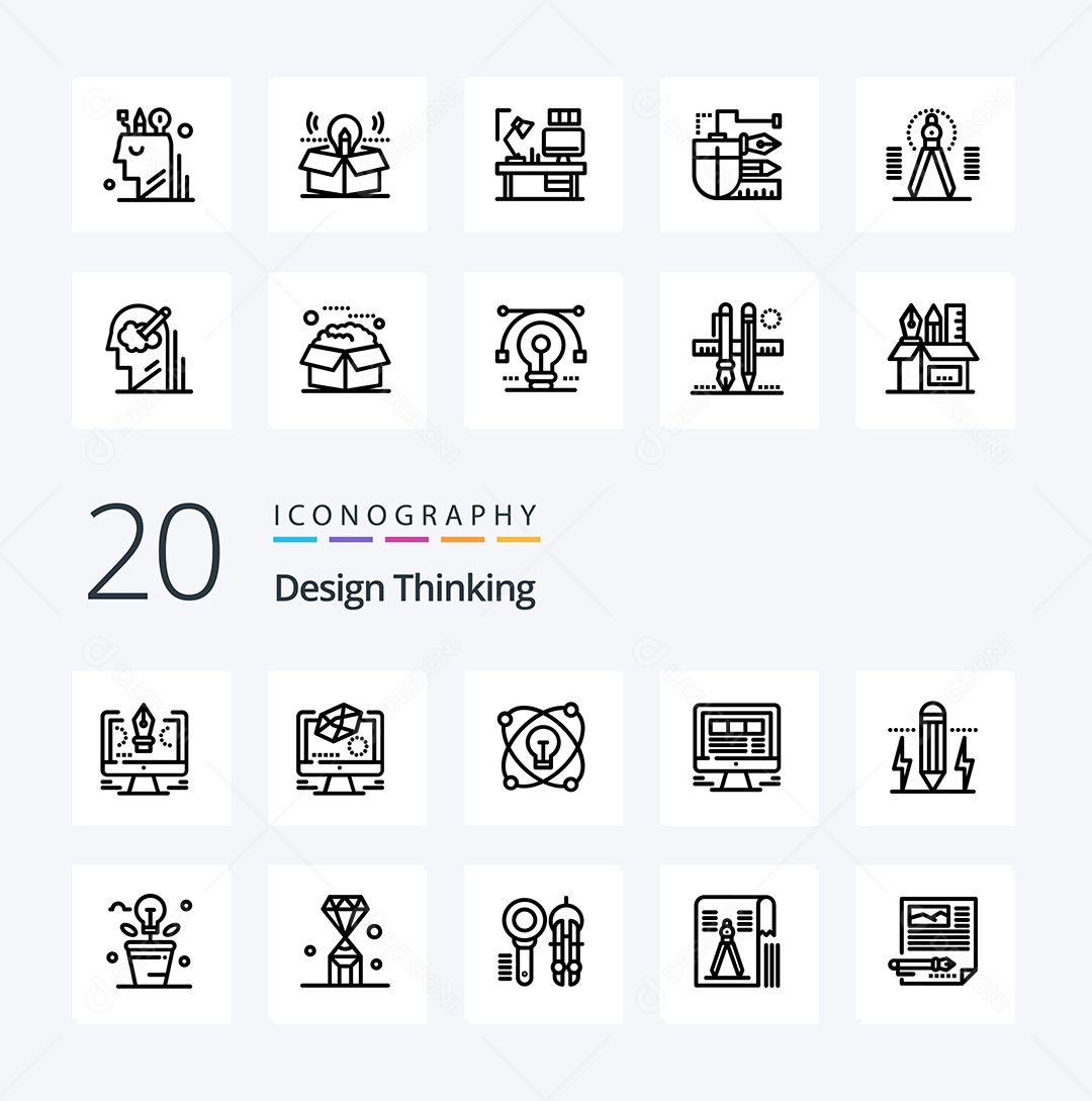 Pacote de ícones de cores planas Vetor EPS