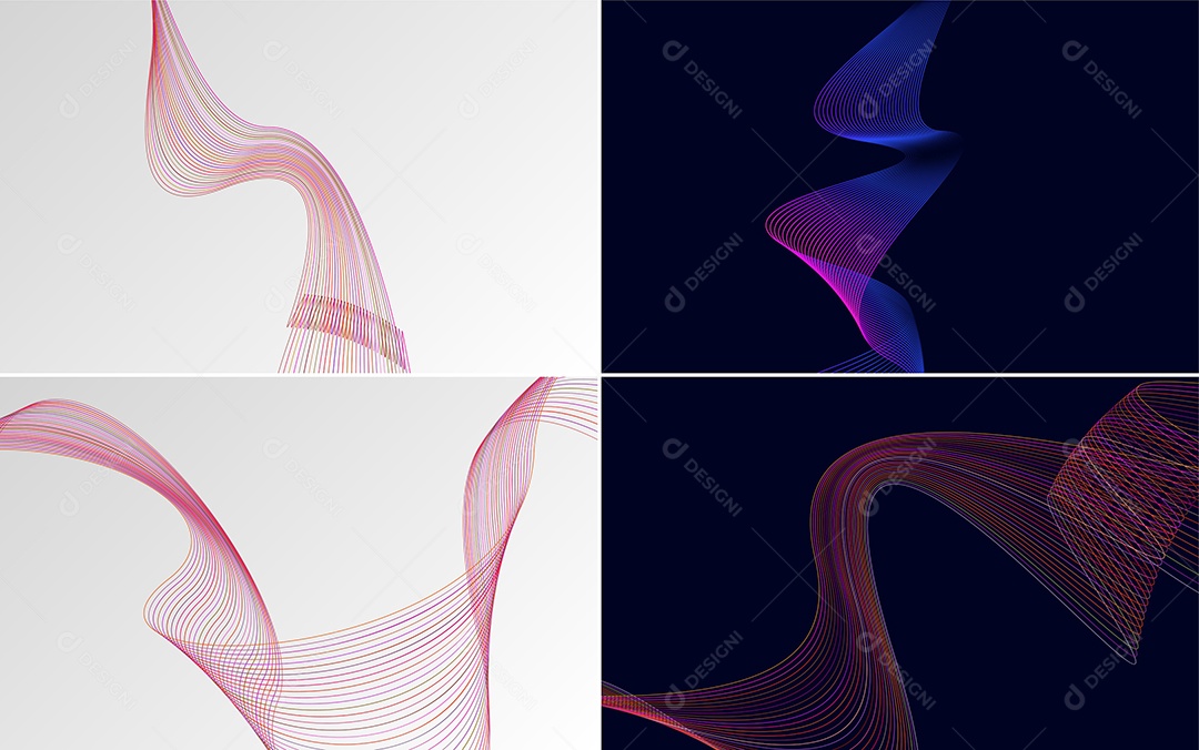 Coleção de conjunto de padrões geométricos de linhas mínimase Vetor EPS