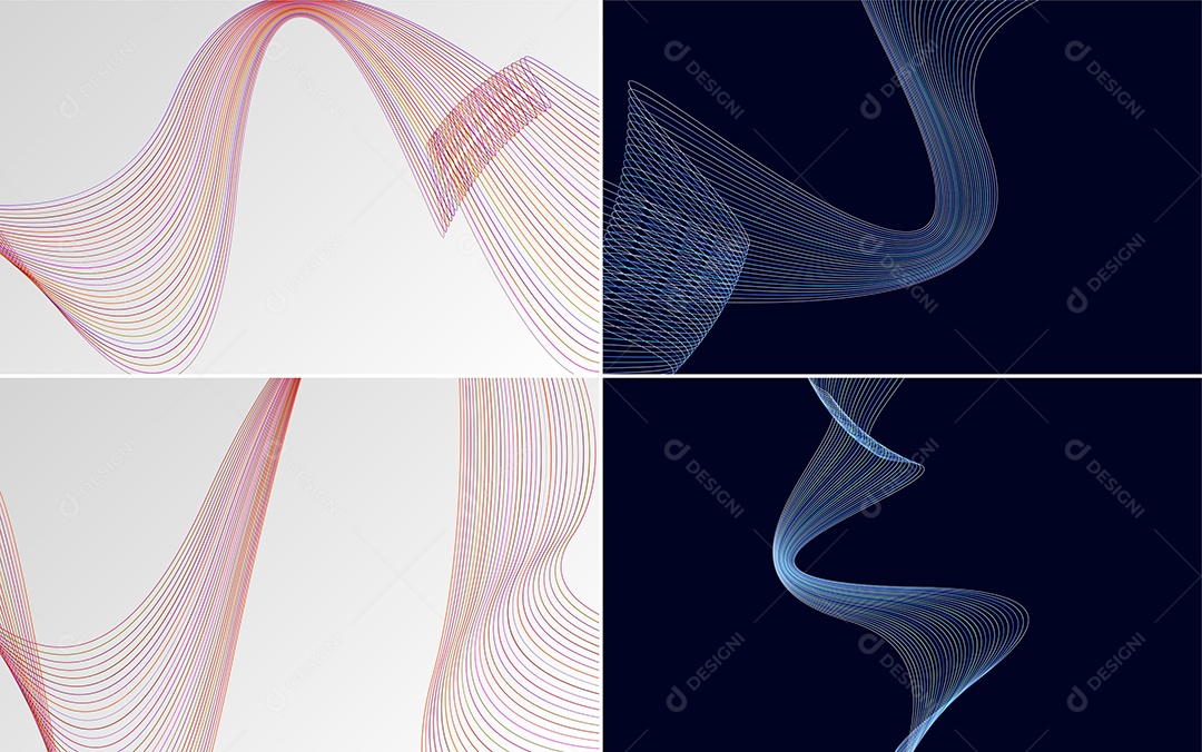 Coleção de conjunto de padrões geométricos de linhas mínimase Vetor EPS