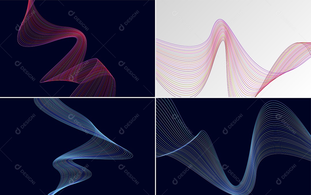 Coleção de conjunto de padrões geométricos de linhas mínimase Vetor EPS