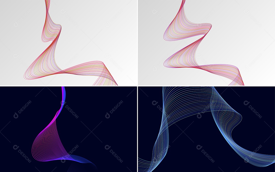 Coleção de conjunto de padrões geométricos de linhas mínimas Vetor EPS