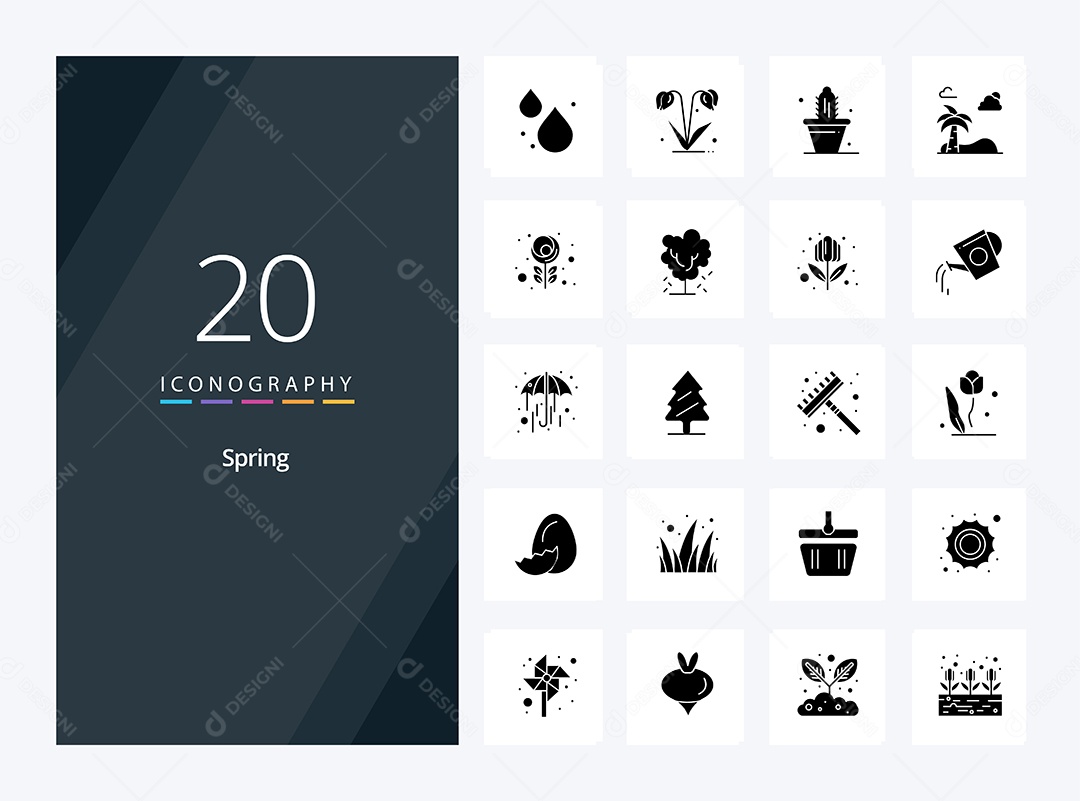 Pacote de Ícones de cor Preto Vetores EPS