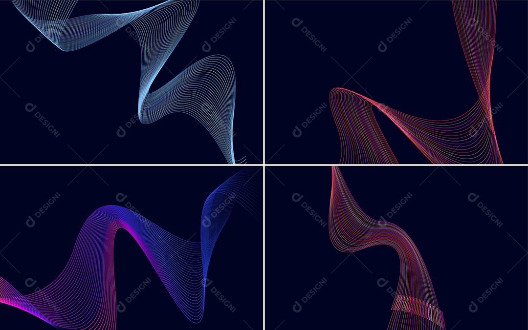 Coleção de conjunto de padrões geométricos de linhas mínimas Vetor EPS