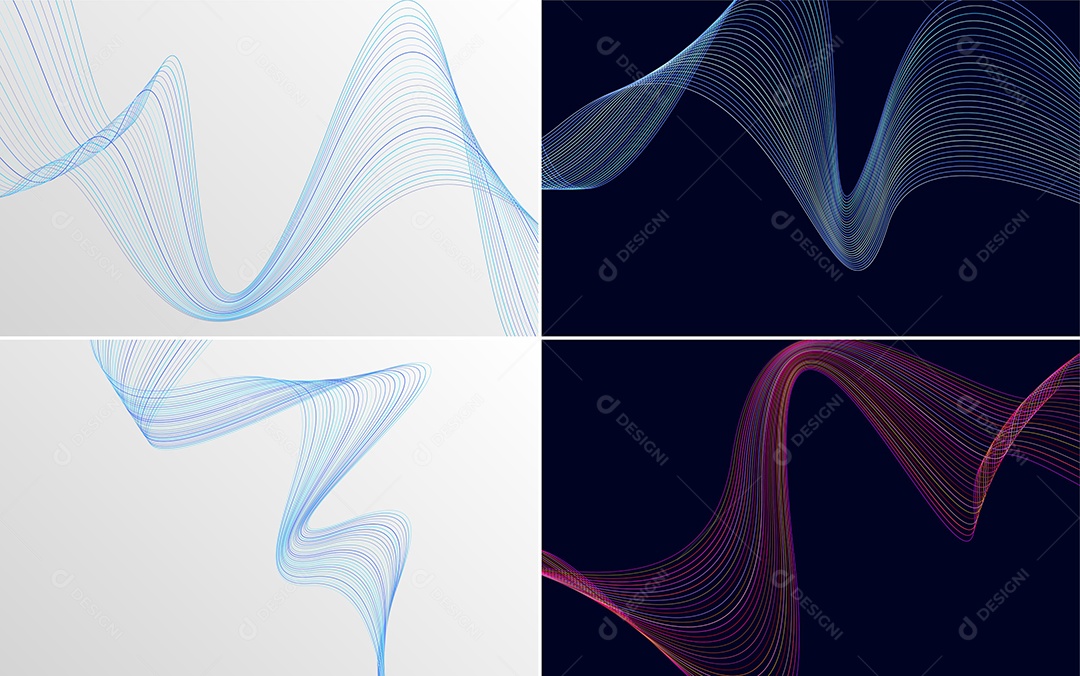 Coleção de conjunto de padrões geométricos de linhas mínimas Vetor EPS